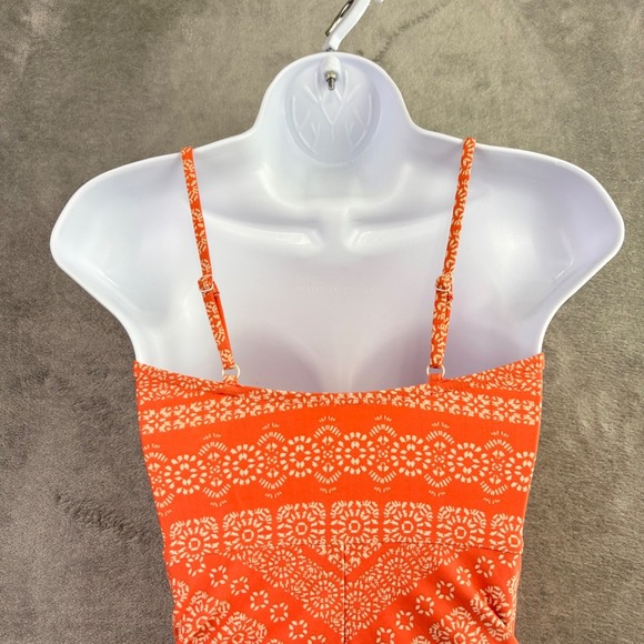 Robin Piccone Swimsuit 4 Isla Plunge One Piece Body Shaping Terracotta Tie NWOT - Picture 8 of 14